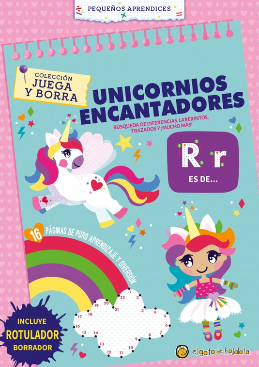 JUEGA Y BORRA. UNICORNIOS ENCANTADORES - EDITORIAL GUADAL